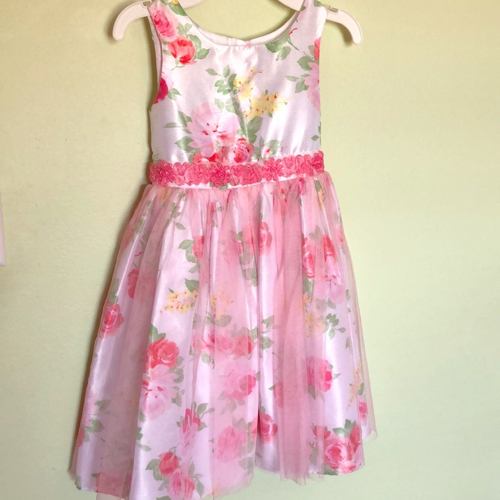 Girl’s Sweet Heart Rose Dress, Sizes 4 and 6